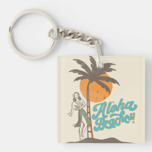 Aloha Beacher Hula Girl Hawaii Hawaiian Retro