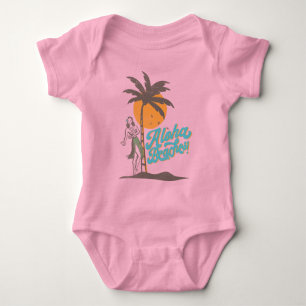 Aloha Beacher Hula Girl Hawaii Hawaiian Retro T Shirt