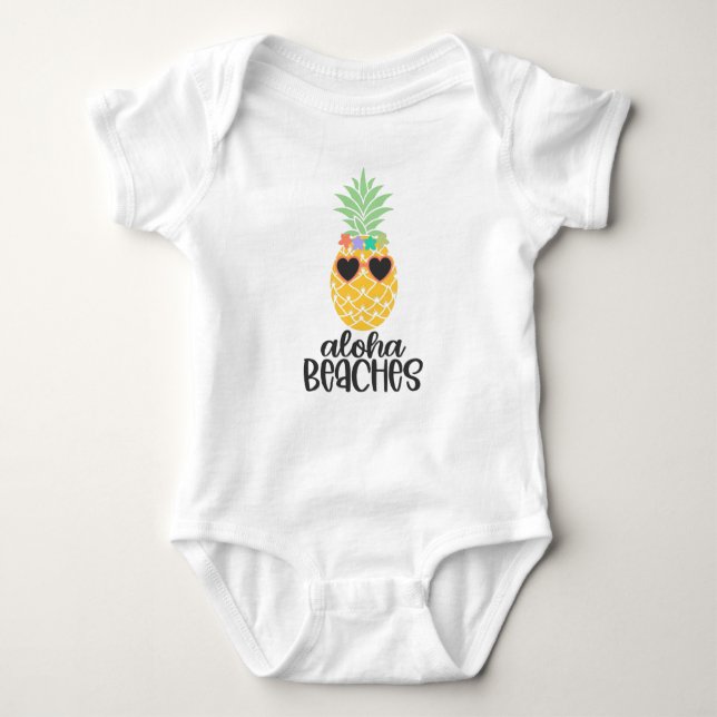 Aloha Beacher Pineapple T Shirt (Framsida)