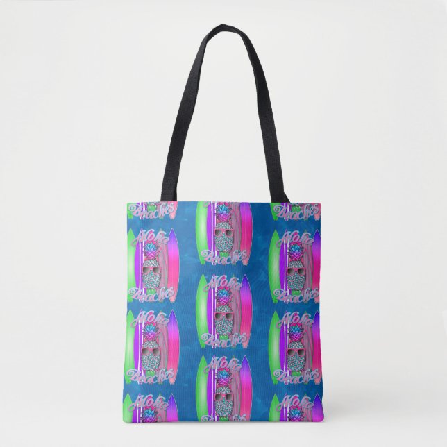 Aloha Beacher Summer Surfing Pineapple Tygkasse (Framsida)