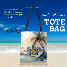 Aloha Beacher Tote Tygkasse