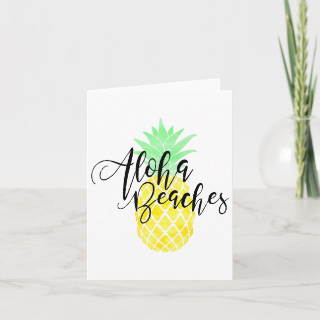 Aloha Beacher Women's Funny Summer Top Kort (Framsida)