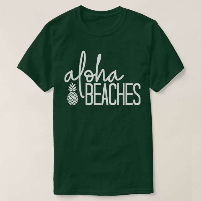 Aloha Beaches Cute Beach Bridal Bachelorette Party T Shirt (Design framsida)