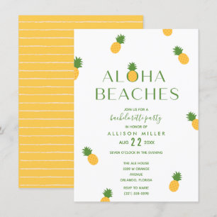 Aloha Beaches pineapple Bachelorette Party Inbjudningar