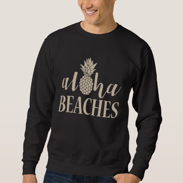 Aloha Beaches Pineapple Bachelorette Party Summer Lång Ärmad Tröja (Framsida)