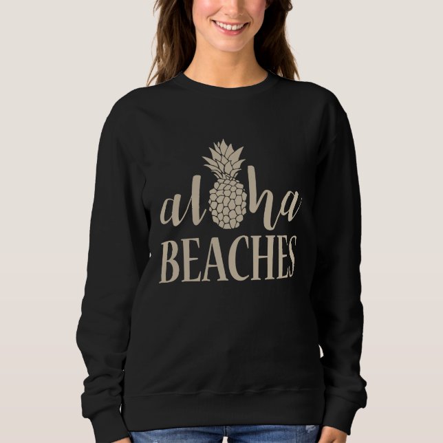 Aloha Beaches Pineapple Bachelorette Party Summer T Shirt (Framsida)