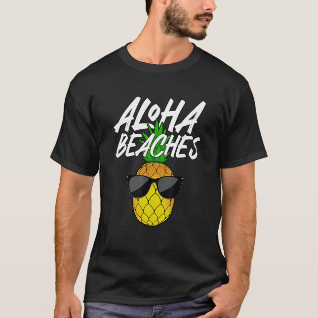 Aloha Beeach Utformar För manar kvinnor Pineapple  T Shirt (Framsida)