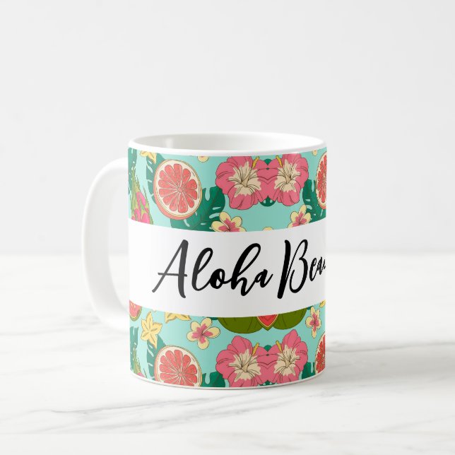 Aloha Bevackra Ceramic Mugg (Framsida vänster)