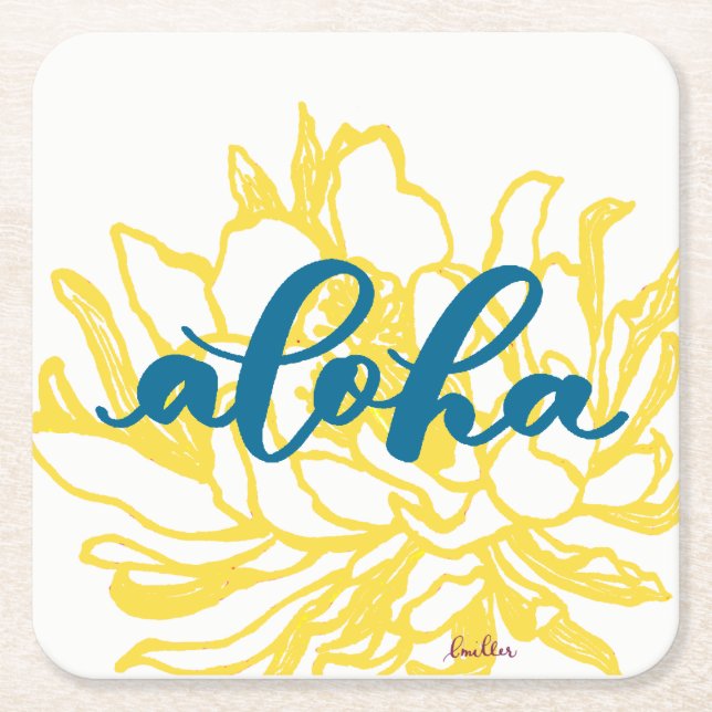Aloha blommar turkosCereus underlägg (Framsidan)