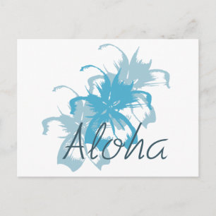 Aloha Blommigt Vykort