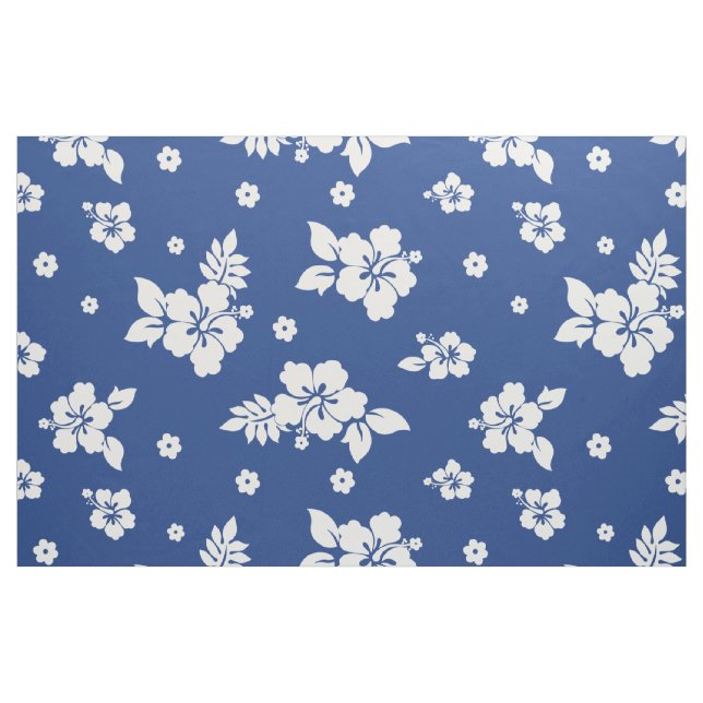 Aloha Blue Classic Hawaiian Seamless Mönster Tyg (Fat Quarter)