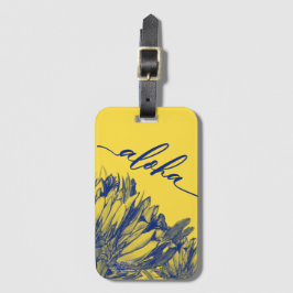 Aloha Blue Gult Cereus Bag Märkre Bagagebricka
