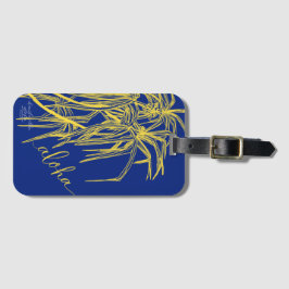 Aloha Blue Gult Hala Träd Bag Märkre Bagagebricka