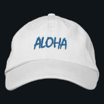 ALOHA Blue och White Broderad Keps<br><div class="desc">ALOHA Blue och White Embroiderad bomullshatt. Gör en underbar gåva till vem som helst som kärlek Hawaii! Om du vill ha din egen text väljer du bara knappen Anpassa den här mallen för att ange anpassningsbar. Med kommandot Redigera design i verktyg väljer du även anpassade till andra färg-alternativ. Du kan...</div>