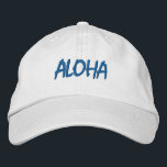 ALOHA Blue och White Broderad Keps<br><div class="desc">ALOHA Blue och White Embroiderad bomullshatt. Gör en underbar gåva till vem som helst som kärlek Hawaii! Om du vill ha din egen text väljer du bara knappen Anpassa den här mallen för att ange anpassningsbar. Med kommandot Redigera design i verktyg väljer du även anpassade till andra färg-alternativ. Du kan...</div>