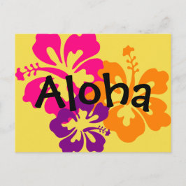 Aloha Bold Flowers-vykort Vykort