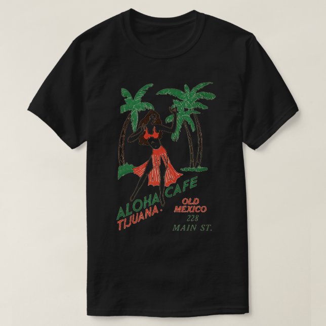 Aloha Cafe T Shirt (Design framsida)