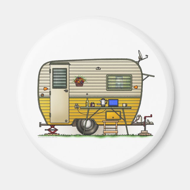 Aloha Camper Trailer Magnet (Framsidan)