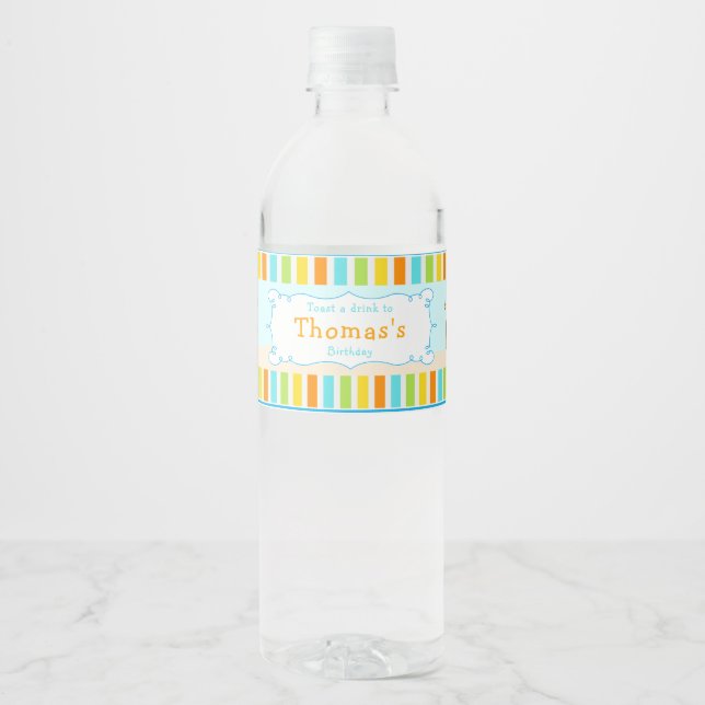 Aloha Cute Boy Vattenflaskor Etikett (Framsida)