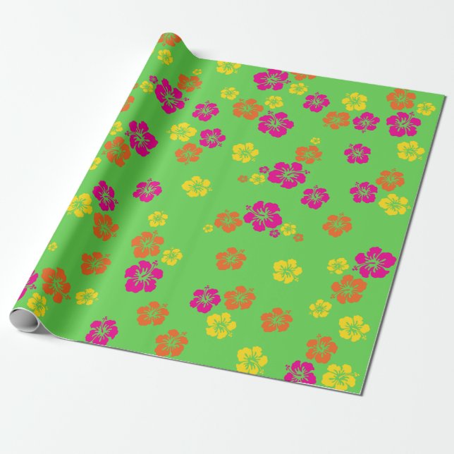 Aloha Cute Hawaiian Barn Födelsedagsfest Presentpapper (Utrullad)