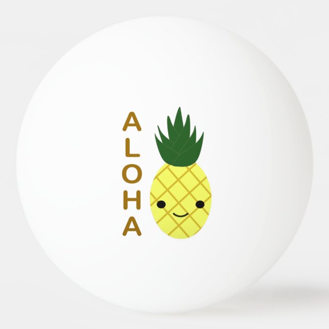 Aloha Cute Kawaii Pineapple Pingisboll (Framsidan)