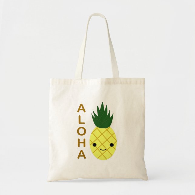 Aloha Cute Kawaii Pineapple Tygkasse (Framsidan)