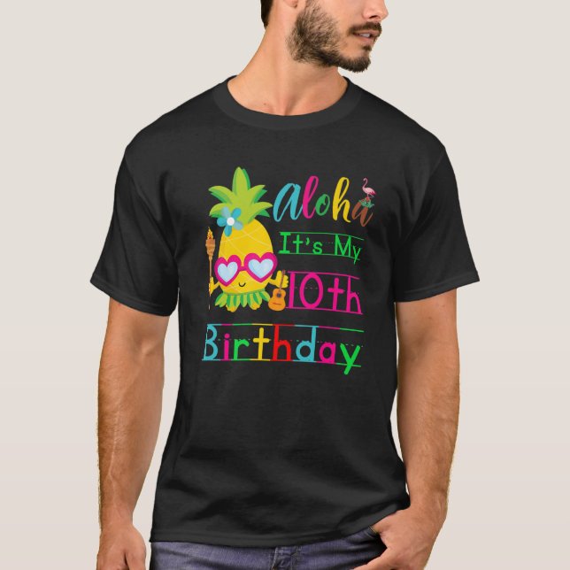 Aloha Det är min 10:e födelsedag Hawaii Second Gir T Shirt (Framsida)