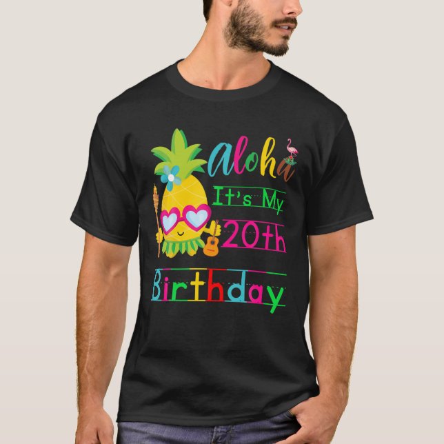 Aloha Det är min 20:e födelsedagssolglasögon T Shirt (Framsida)