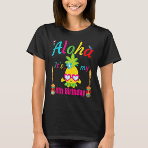 Aloha Det är min 4e födelsedagen Hawaii 4 års flic T Shirt