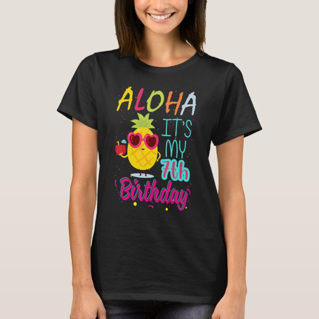 Aloha Det är min 7:e-födelsedag, 7 års Toddle T Shirt (Framsida)