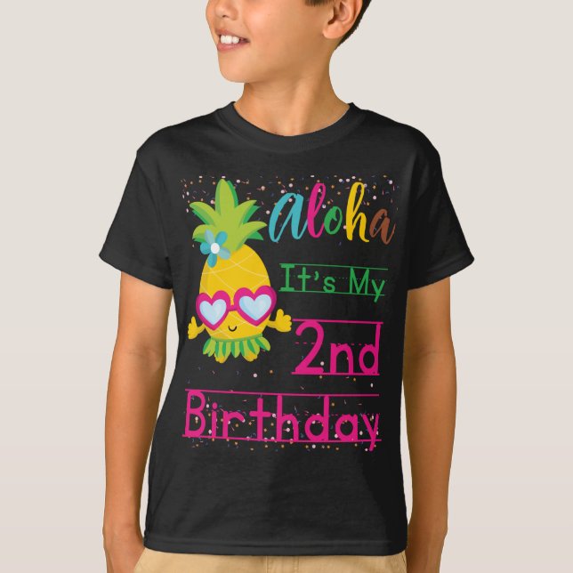 Aloha Det är min andra födelsedagssaftfrukt T Shirt (Framsida)