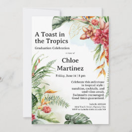 Aloha Diploma! Tropical Graduation Pool Party Inbjudningar