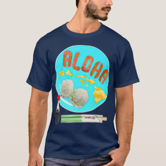 Aloha Eggs Spam Ris Shoyu Chopsticks Breakfast T Shirt