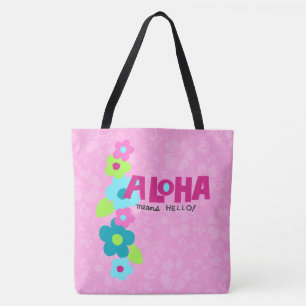 Aloha Elak Hej Hawaiian Hibiscus Beach Bag Bag Tygkasse