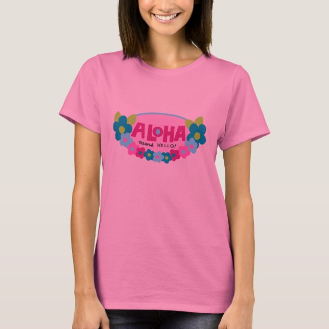 Aloha Elak Hej Hawaiian Tie-Dye Tee Shirt (Framsida)