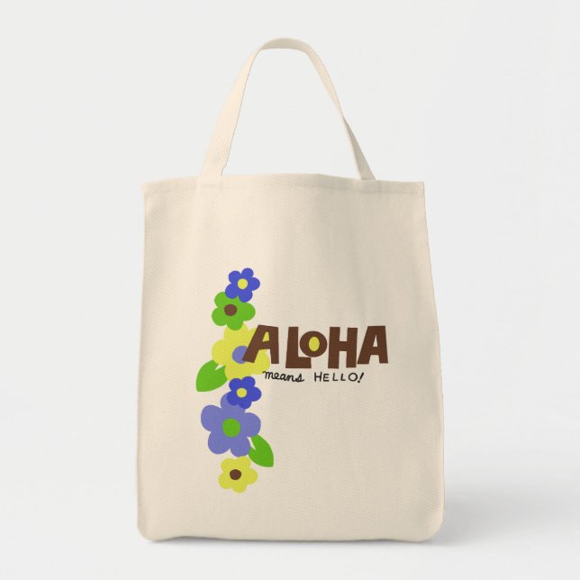 Aloha Elak Hej Tote bags Tygkasse (Framsidan)