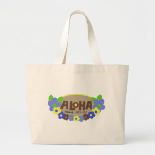 Aloha Elaks Hej Hawaii Blommigt Jumbo Tygkasse