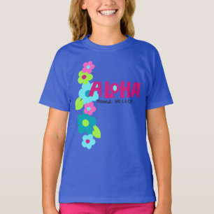 Aloha Elaks Hej Hawaii Blommigt T Shirt