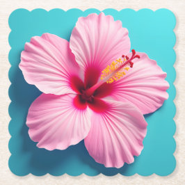 Aloha Elegance: Tropical Hawaiian Hibiscus Flower Underlägg Papper