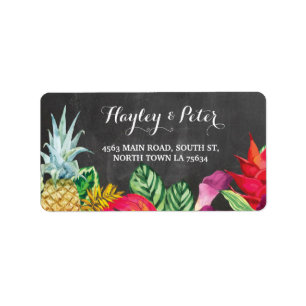 Aloha Elegant Adress Bröllopsetiketters Stickers L Adressetikett