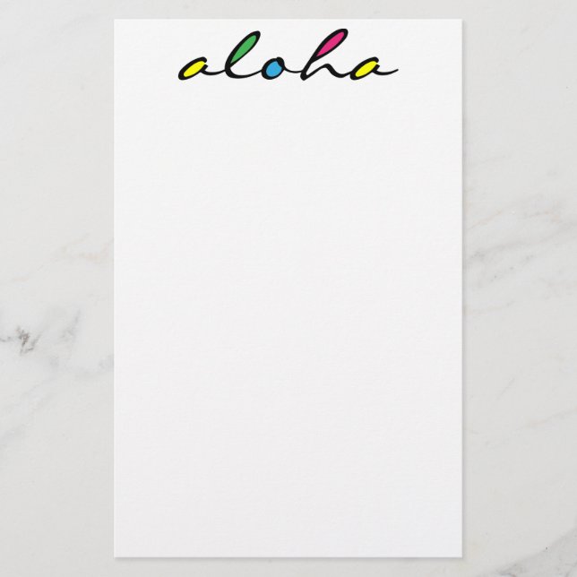 ALOHA-färgad Brevpapper (Framsida)