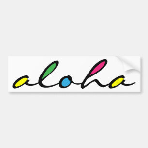 ALOHA färgrik Bildekal