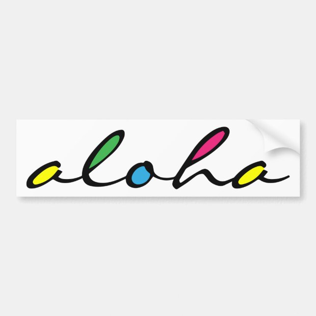 ALOHA färgrik Bildekal (Framsidan)