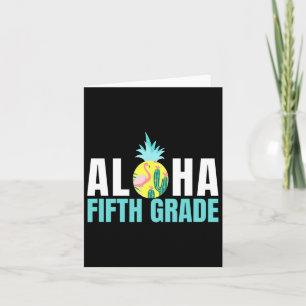 Aloha Femte Klass Back to school Kids Lärare Gif Kort