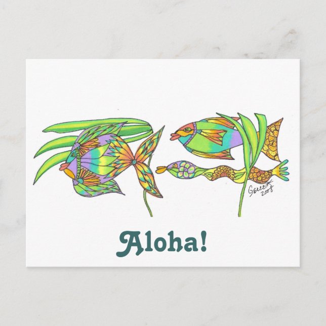 Aloha Fish Vykort (Framsida)