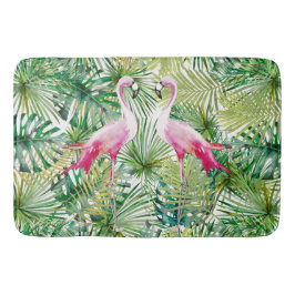 Aloha Flamingofågeldjur i djungel Badrumsmatta