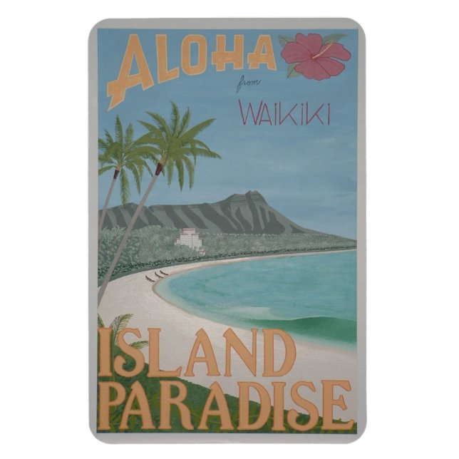 ALOHA flexibel magnet (4" x 6") (Vertikal)