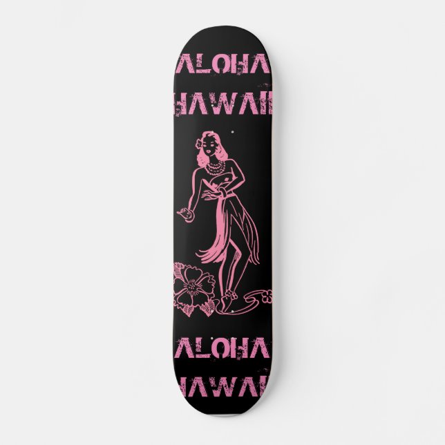 Aloha flicka mini skateboard bräda 18,5 cm (Framsida)
