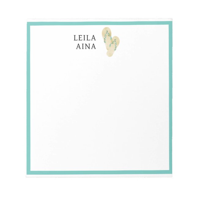 Aloha Flip-Flops Anteckningsblock (Framsida)