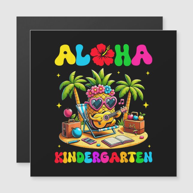 Aloha förskola Pineapple Hawaii tillbaka till skol (Fram/baksida)